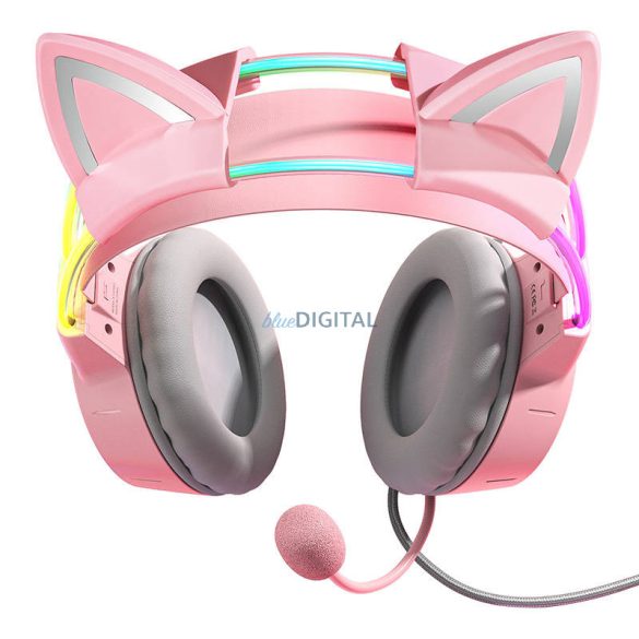 Gaming fejhallgató ONIKUMA X15Pro Pink Cat's Ears