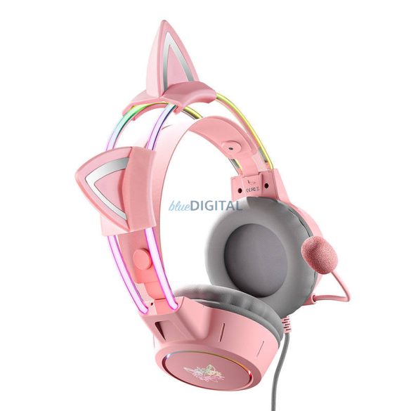 Gaming fejhallgató ONIKUMA X15Pro Pink Cat's Ears