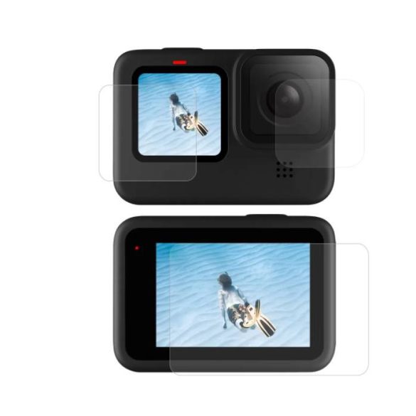 Képernyővédő fólia és Telesin lencse GoPro Hero 9 / Hero 10 / Hero 11 / Hero 12 (GP-FLM-902) készülékhez