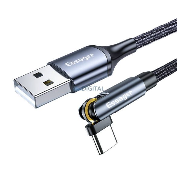 Essager EXCCXT-WX0G USB-A - Type-C kábel 15W 3A 480Mbps 1m - szürke