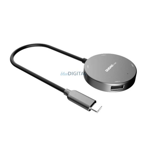 Hub Dudao A15B 4w1, USB 3.0 + 3x USB 2.0 USB-C-re (szürke)