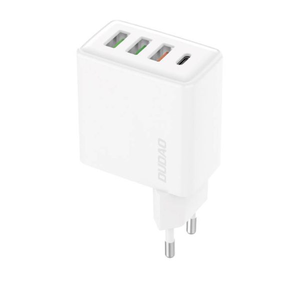 Dudao A5HEU 3x USB + USB-C, PD 20W (fehér) utazó töltő