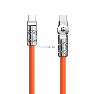 USB-C-ről USB-C-re forgó kábel Dudao L24CC 120W 1m (narancssárga)