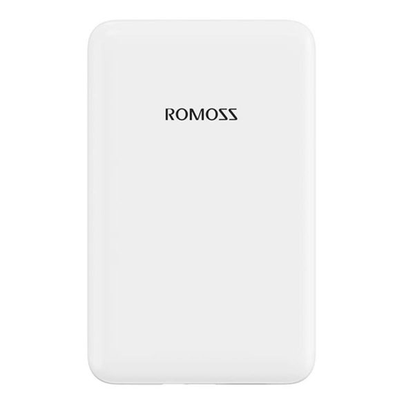 Romoss WS05, 5000mAh, Magsafe powerbank vezeték nélküli töltéssel (fehér)