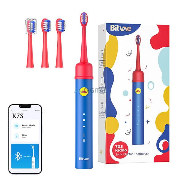 Sonic fogkefe appkids, fogkefehegy készlet Bitvae BVK7S (kék)