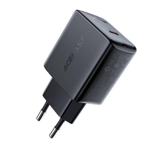 Fali töltő Acefast A1 PD20W, 1x USB-C (fekete)