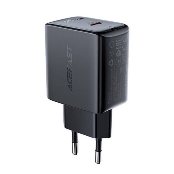 Fali töltő Acefast A1 PD20W, 1x USB-C (fekete)