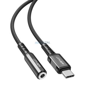 Adapter USB-C 3,5 mm-es mini jack csatlakozóra Acefast C1-07 18cm (fekete)