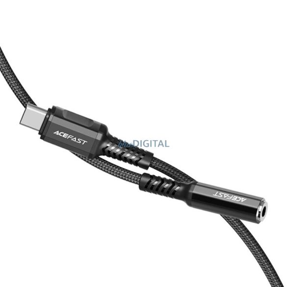 Adapter USB-C 3,5 mm-es mini jack csatlakozóra Acefast C1-07 18cm (fekete)