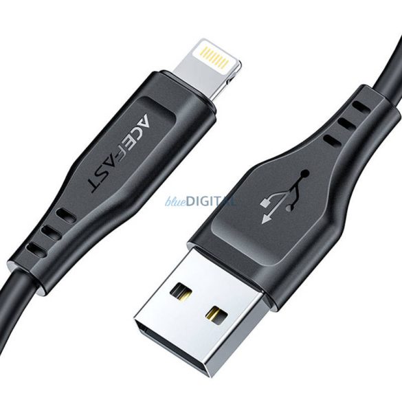 USB kábel Lightining Acefast C3-02, MFi, 2.4A 1.2m (fekete)