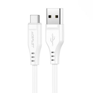 USB és USB-C Acefast C3-04 kábel, 1,2 m (fehér)