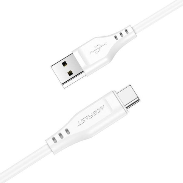 USB és USB-C Acefast C3-04 kábel, 1,2 m (fehér)