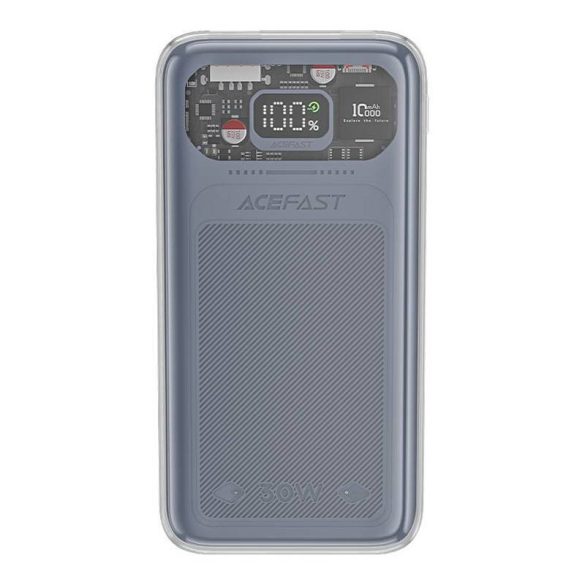 Acefast M1 Sparkling Series power bank, 10000mAh, 30W (szürke)