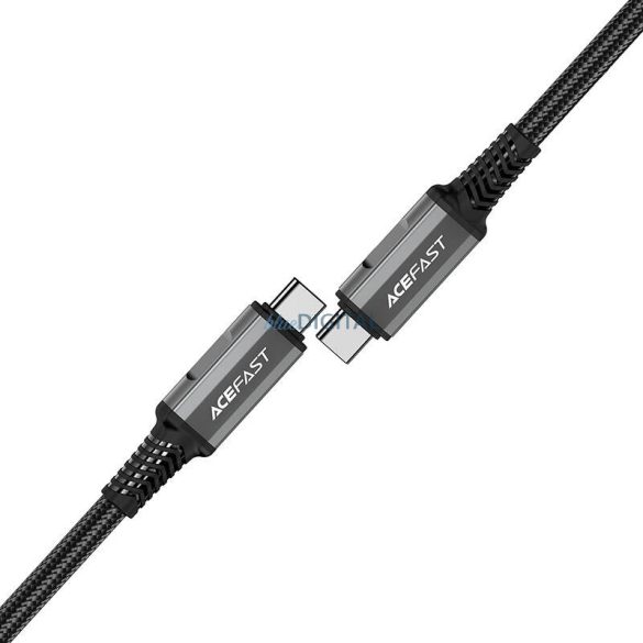 Acefast C1-09 Kábel USB-C-USB-C, 48W, 1m (fekete-szürke)