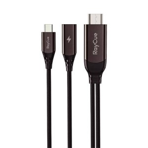 RayCue YG-CB109-2M USB-C-HDMI 2.1 4k30Hz kábel, 2m - fekete