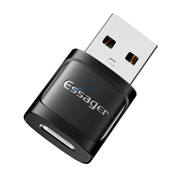 Essager USB-A - Type-C adapter - fekete