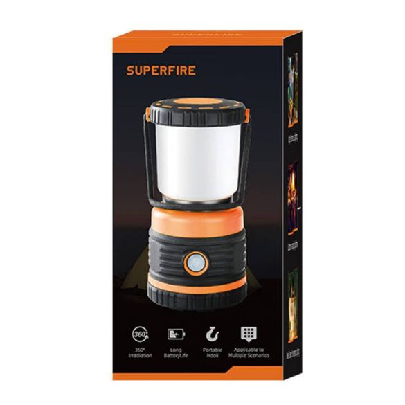 Kemping lámpa Superfire T39, 12W, 850lm