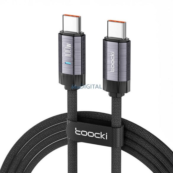 Toocki töltőkábel USB C-L, 1m, 20W (fekete)