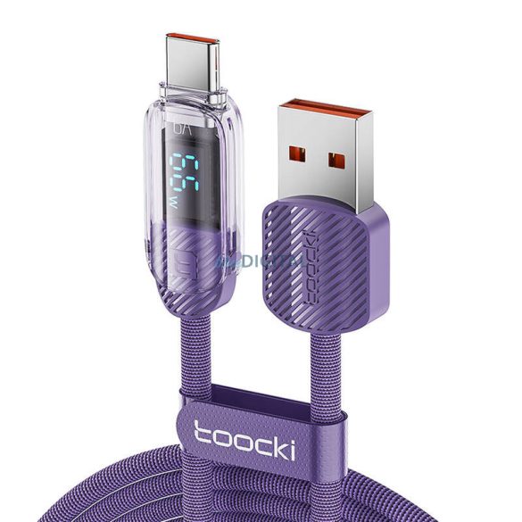 Toocki TXCTYX05-P USB-A - Type-C kábel 1m 66W - lila