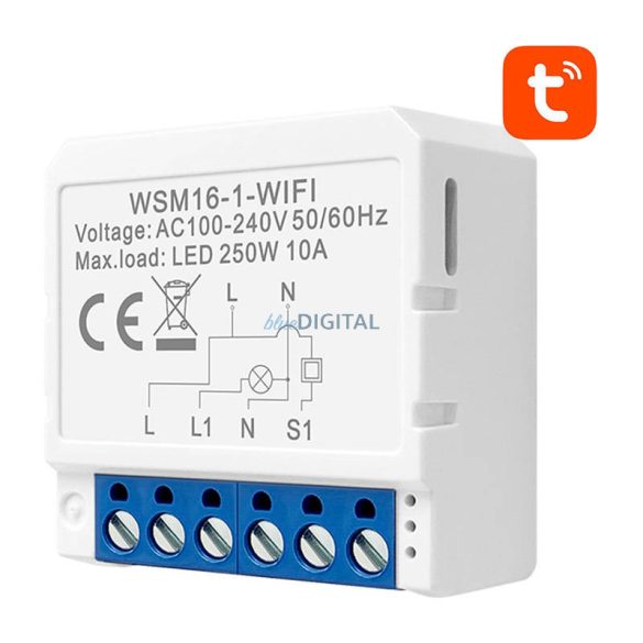 Intelligens kapcsolómodul WiFi Avatto WSM16-W1 TUYA TUYA