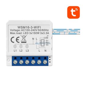 Intelligens kapcsoló modul WiFi Avatto WSM16-W3 TUYA