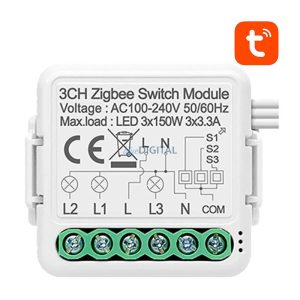 Intelligens kapcsoló modul ZigBee Avatto N-ZWSM01-3 TUYA