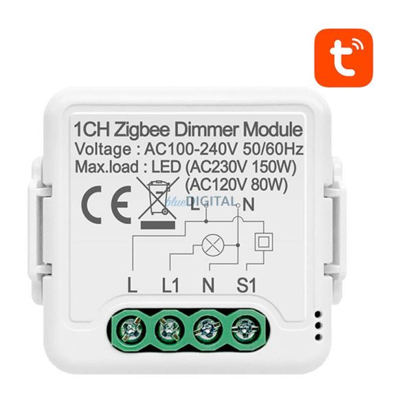Intelligens dimmer kapcsoló modul ZigBee Avatto N-ZDMS01-1 TUYA N-ZDMS01-1 TUYA