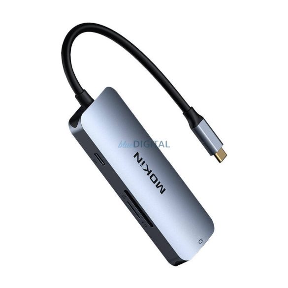 MOKiN 7 az 1-ben multiport hub USB-C 3x USB3.0+ SD/TF + HDMI + PD (ezüst)