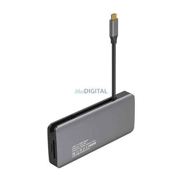 MOKiN 10 az 1-ben adapter Hub USB-C 3x USB 3.0 + USB-C töltés + HDMI + 3.5mm audio + VGA + 2x RJ45 + Micro SD olvasó (ezüst)