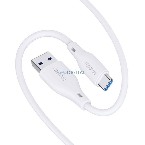 USB-A USB-C kábel Ricomm RLS007ACW 2.1m