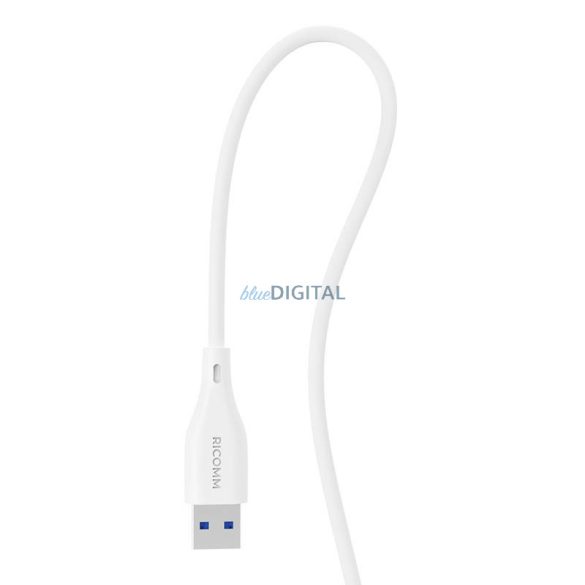 USB-A USB-C kábel Ricomm RLS007ACW 2.1m