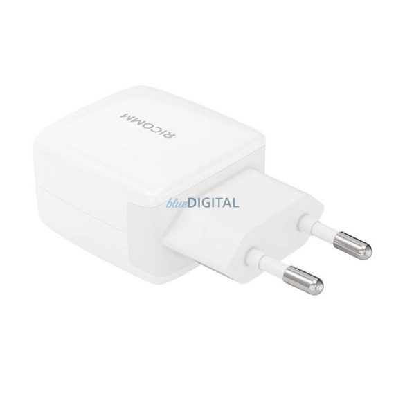 Fali töltő 25W PD Ricomm RC251 EU, 1xUSB-C + 2,1m USB-C kábel