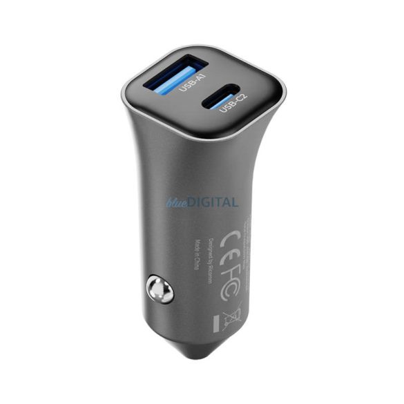 Autós töltő 38W Ricomm RA381 1xUSB-A, 1xUSB-C