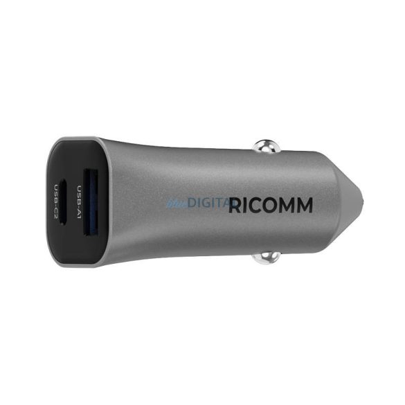 Autós töltő 38W Ricomm RA381 1xUSB-A, 1xUSB-C