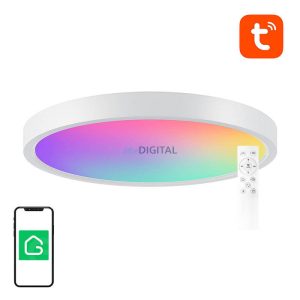 Intelligens mennyezeti lámpa 30cm WiFi/Bluetooth 16M RGBCW Gosund LB12 1920lm Tuya + távirányító.