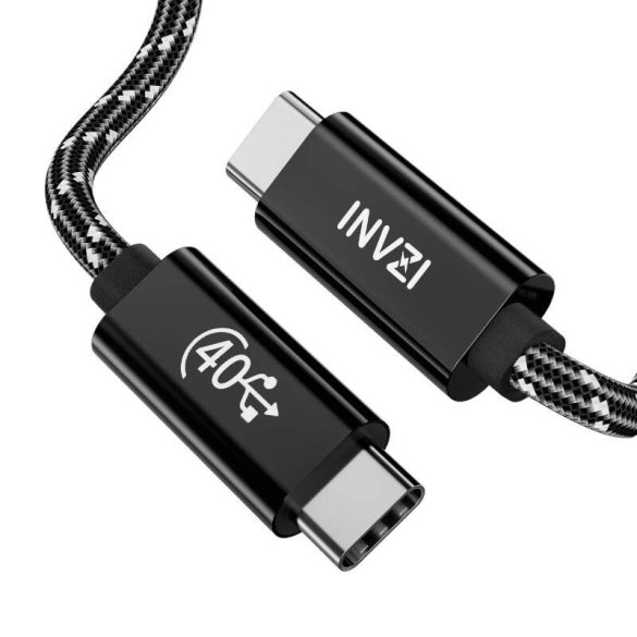 INVZI INVUSB4 Type-C - Type-C kábel Gen3, 240W, 40Gbps, 2m - fekete