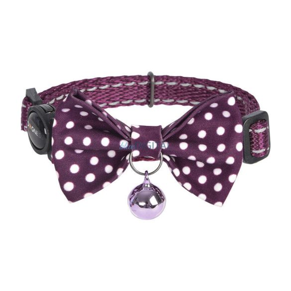 Nyakörv szett Dogness macskáknak 2 db (Calamus Purple/Polka Dot Purple)