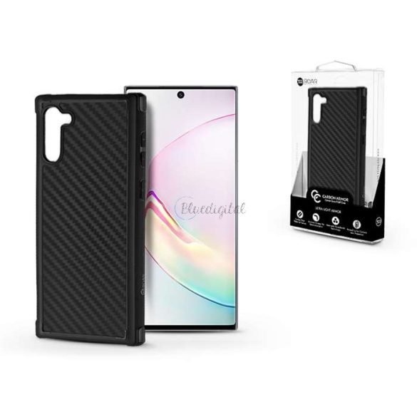 Samsung N970F Galaxy Note 10 szilikon hátlap - Roar Carbon Armor Ultra-Light Soft Case - fekete