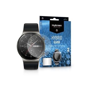 Huawei Watch GT 2 Pro rugalmas üveg képernyővédő fólia - MyScreen Protector     Hybrid Glass - 2 db/csomag - átlátszó