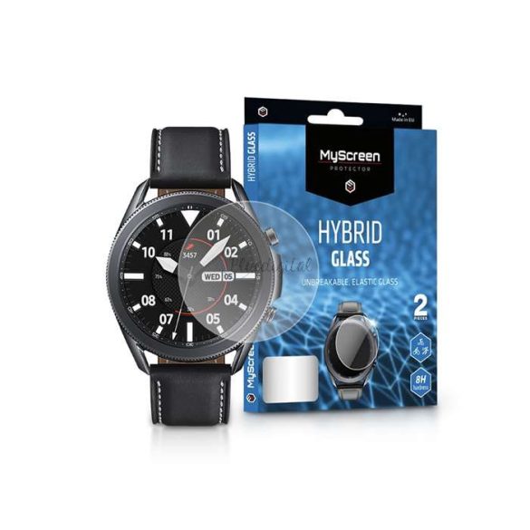 Samsung Galaxy Watch 3 (41 mm) rugalmas üveg képernyővédő fólia - MyScreen      Protector Hybrid Glass - 2 db/csomag - átlátszó