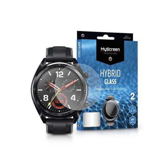 Huawei Watch GT (46 mm) rugalmas üveg képernyővédő fólia - MyScreen Protector   Hybrid Glass - 2 db/csomag - átlátszó