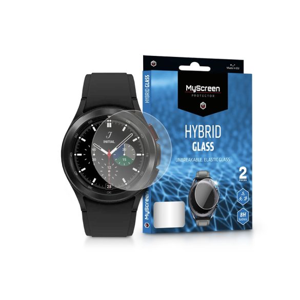Samsung Galaxy Watch 4 (44 mm) rugalmas üveg képernyővédő fólia - MyScreen      Protector Hybrid Glass - 2 db/csomag - átlátszó