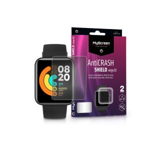 Xiaomi Mi Watch Lite ütésálló képernyővédő fólia - MyScreen Protector AntiCrash Shield Edge3D - 2 db/csomag - átlátszó