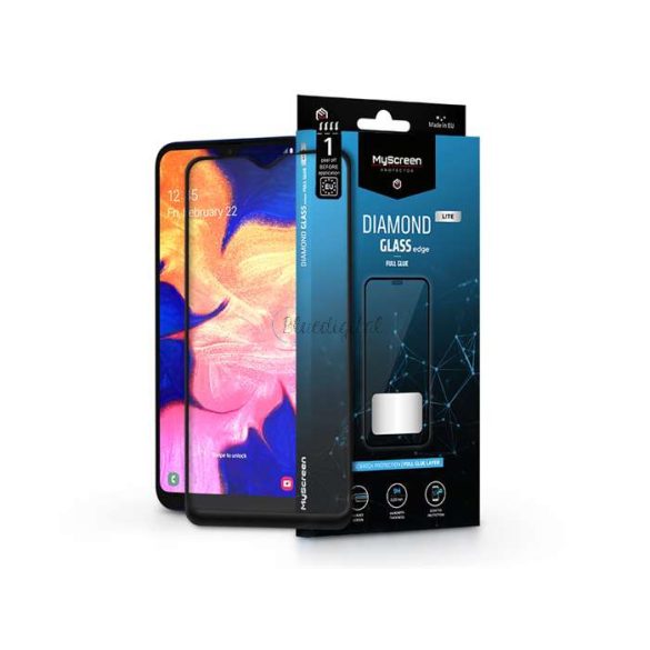 Samsung A105F Galaxy A10//A10s/M10 edzett üveg képernyővédő fólia - MyScreen    Protector Diamond Glass Lite Edge2.5D Full Glue - fekete