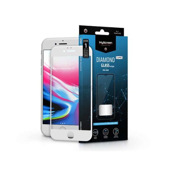 Apple iPhone 6/iPhone 6S edzett üveg képernyővédő fólia - MyScreen Protector    Diamond Glass Lite Edge2.5D Full Glue - fehér