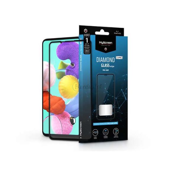 Samsung A515F Galaxy A51 edzett üveg képernyővédő fólia - MyScreen Protector    Diamond Glass Lite Edge2.5D Full Glue - fekete