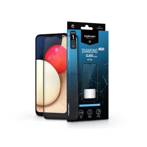 Samsung A025F Galaxy A02s/A02/M02/M02s edzett üveg képernyővédő fólia - MyScreenProtector Diamond Glass Lite Edge2.5D Full Glue - fekete