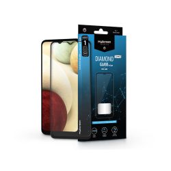   Samsung A125F Galaxy A12 edzett üveg képernyővédő fólia - MyScreen Protector    Diamond Glass Lite Edge2.5D Full Glue - fekete