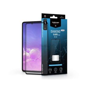 Samsung G770F Galaxy S10 Lite/A915F Galaxy A91 edzett üveg képernyővédő fólia - MyScreen Protector Diamond Glass Lite Edge2.5D Full Glue - fekete