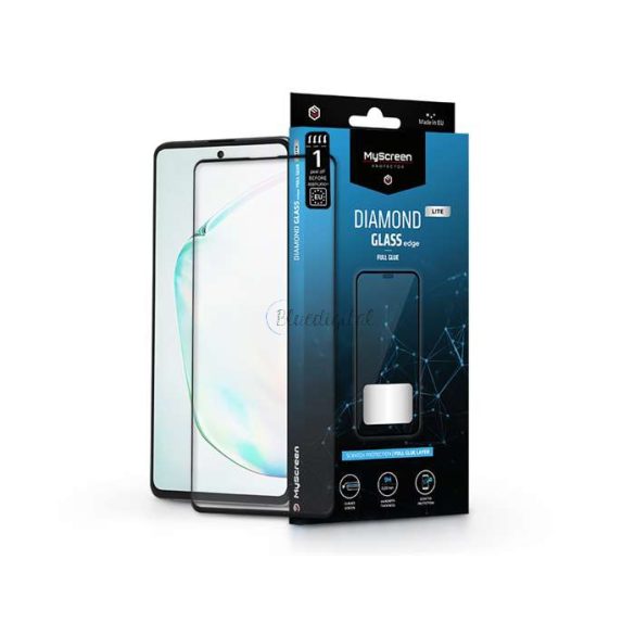 Samsung N770F Galaxy Note 10 Lite edzett üveg képernyővédő fólia - MyScreen     Protector Diamond Glass Lite Edge2.5D Full Glue - fekete
